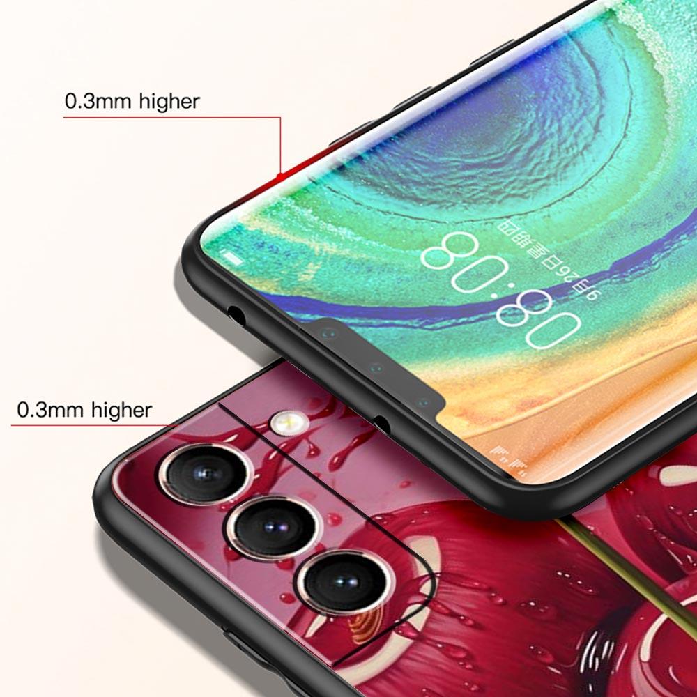 Cherries Cherry Fruit Phone Case For Samsung Galaxy S24 S23 S22 Ultra S20 S21 FE 5G S10 S9 Plus S10E S8 S7 Edge Silicone Cover