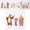 Adorable Set de Figuras de Acción de Masha y el Oso Perfecto Para Adornos de Tarta y Diversión en el Juego