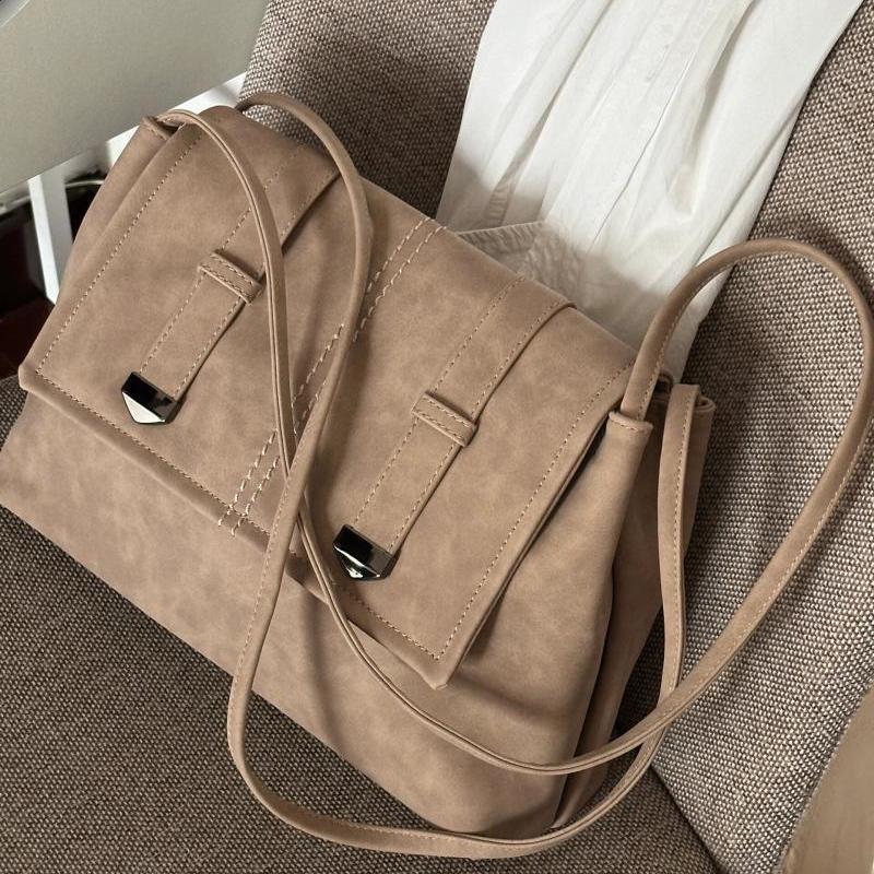 

JIAERDI Khaki Zipper Tote Bag Women Stitching Large Capacity Leather Shoulder Bag Ladies Vintage Casual Street Underarm Bag 2025 31x21x11cm хаки