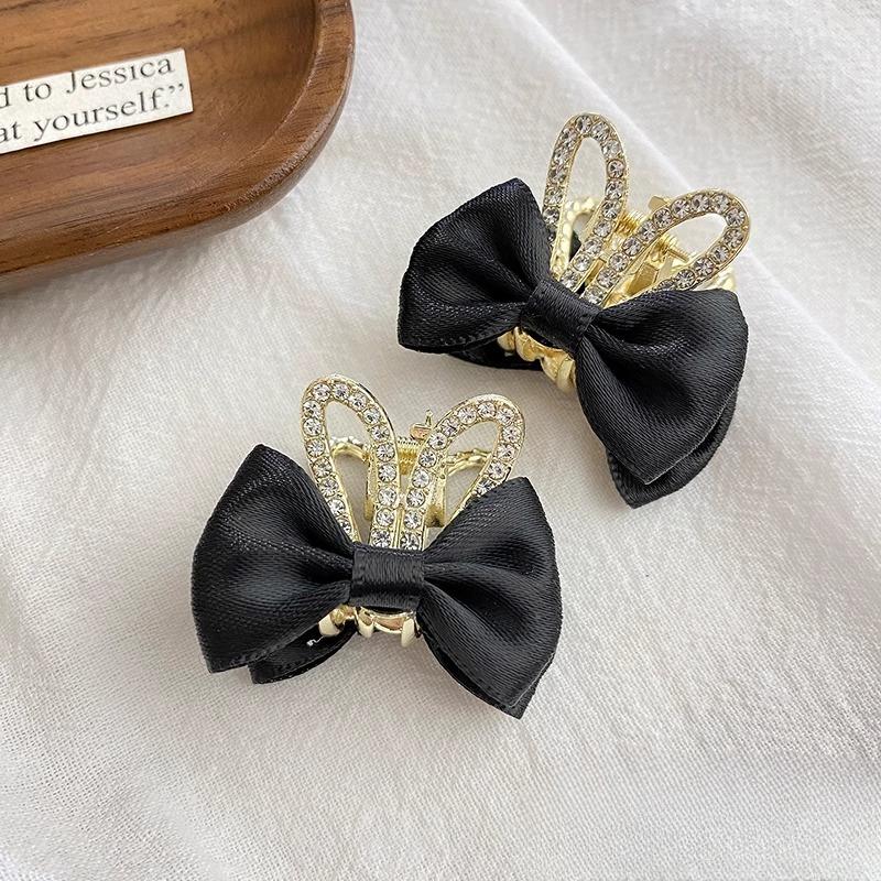 Leopard Print Princess Head Bow Clip Small Clip on The Side Bangs Clip on The Forehead Hair Clip Headwear and Hairpin
