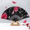 Decorative Folding Fan Plastic Rod Dance Fan Exquisite Flower Handheld Fan  Hanfu Accessories