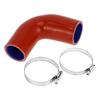 X AUTOHAUX Silicone Hose, Different Diameter, Elbow 90°, 4 Layer Strengthened, Pressure Resistant, Durable,