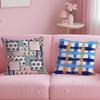 Art Theme Colorful Patchwork Pattern Cushion Cover Soft  EasyWash Pillow Case  Versatile for Couch Bed Travel and Office