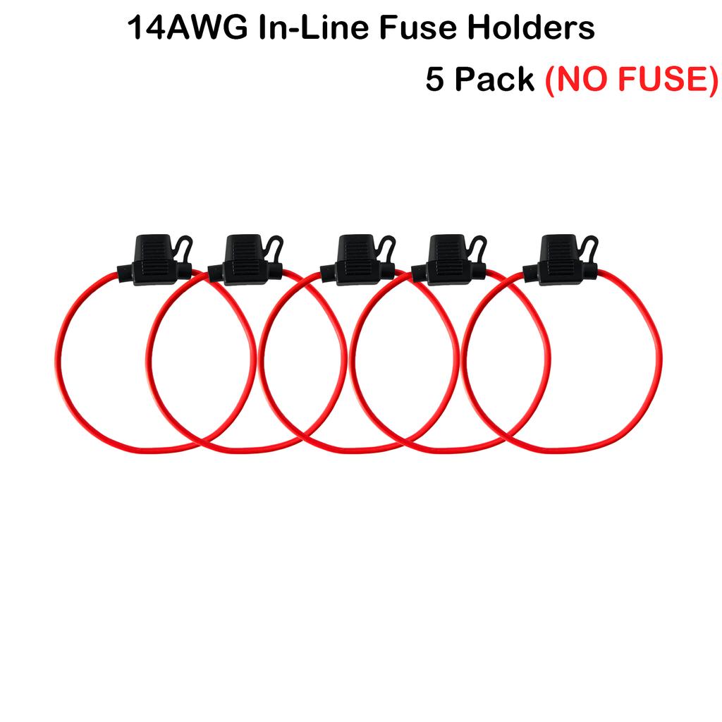 2Pcs Waterproof Mini Inline Fuse Holder 12/14/16 Gauge AWG Wire ATM Blade Small Fuse 10A 20A 30A for Car Boat RV Tractor Truck Fuse Holders1
