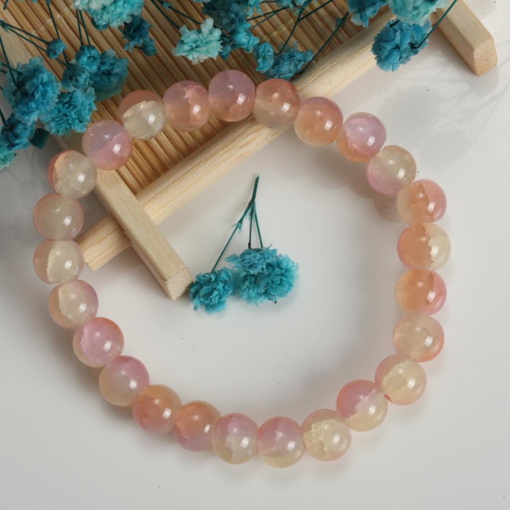 1-8Pcs Colorful Beads Beaded Bracelet Glass Beads Women's Fresh Versatile Jewelry Stretch Effected Handmade Bracelet Jewelry