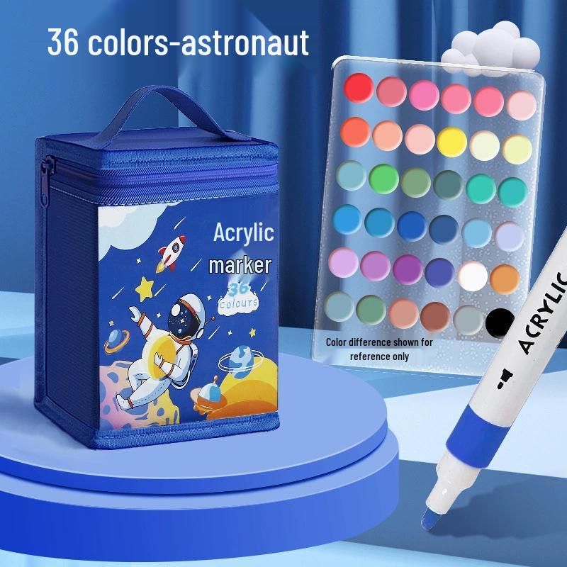 Acrylic Marker - Washable, Non-Bleed, Quick-Drying, Layerable, Waterproof Pen for Art & School.