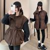 Waist Cotton Clothes Vest Vest Women's Autumn and Winter New Stand-up Collar Loose Fashion Thickened Coat