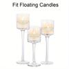 3 Stück Kerzenhalter aus Glas, Tischdekoration, Vasendekoration