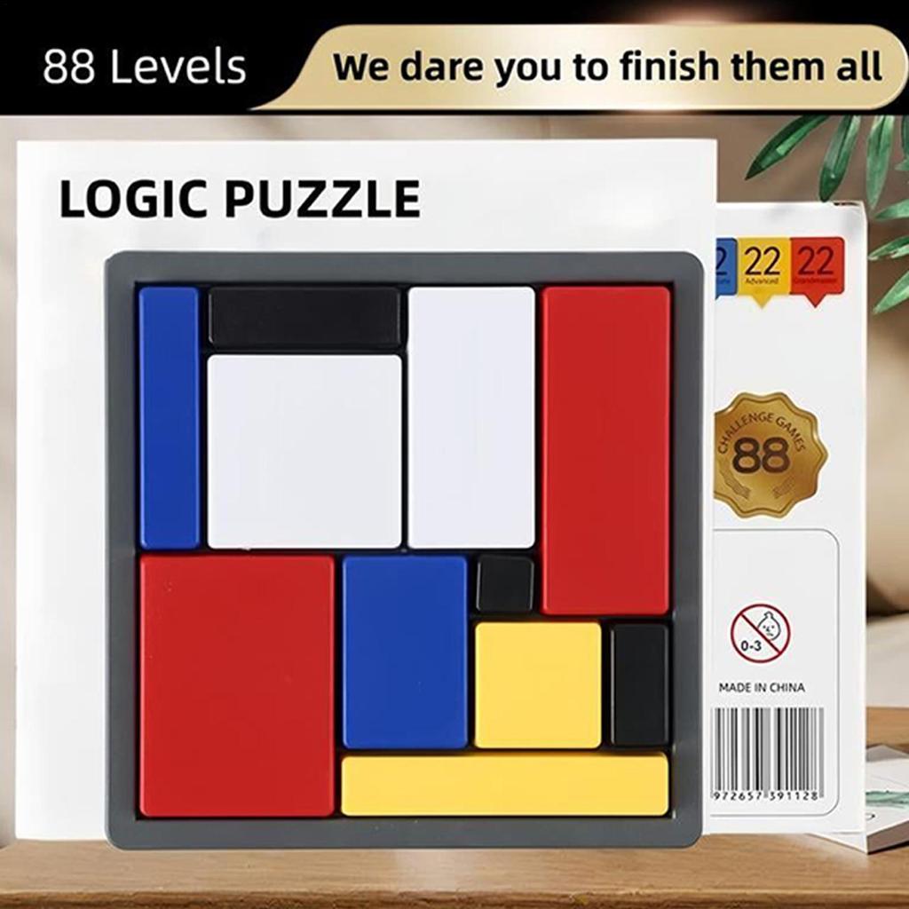 Portable Educational Toy 88 Challenges Logical Thinking Training Puzzles 88-Level Logic Puzzle Game Brain Teaser Logic Puzzle