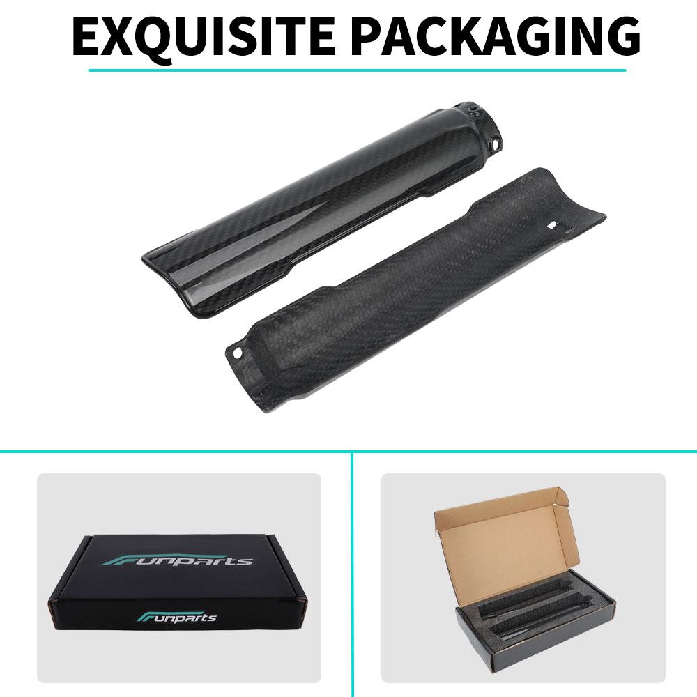 Funparts Motorcycles Fork Guard Shock Protection Cover Carbon Fiber For Surron Light Bee S/X Electric Bike E-bike Accessories