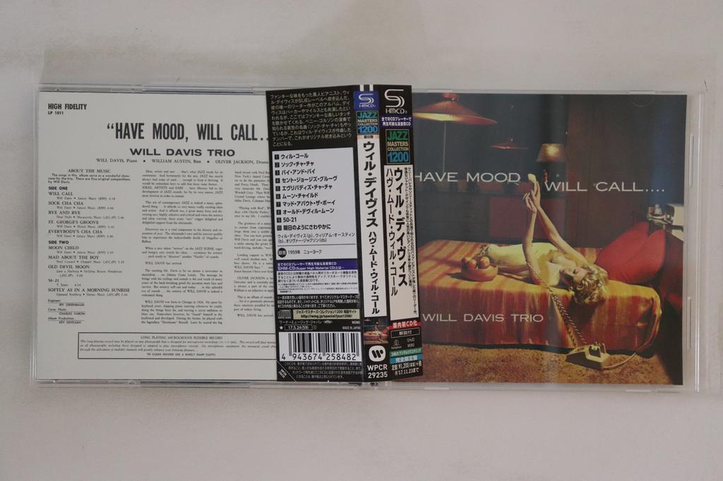 CD WILL DAVIS TRIO - Have Mood Will Call WPCR29235 PARLOPHONE 2017 Japan Obi Jazz Used