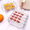 Air Fryer Rack with Skewers Stainless Steel Grill Basket for Sausages Hot Dogs Dishwasher Safe Air Fryer Accessories