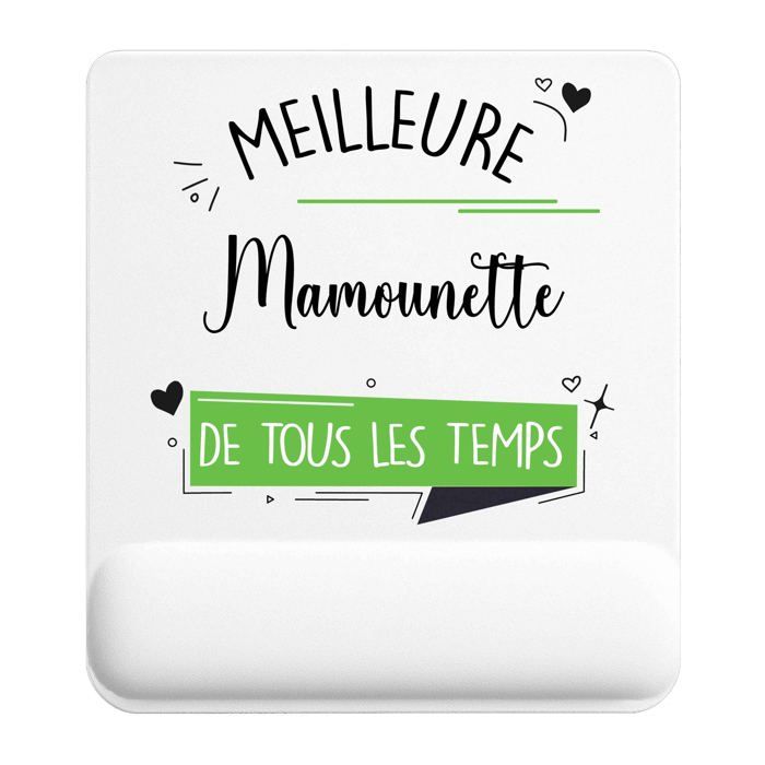 Tapis de souris - PLANETEE - Mamounette - 22x18 cm compact - Impression sublimation HD - 3 mm antidérapant