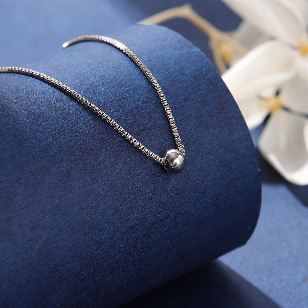 

New Fashion Simple Ball 925 Sterling Silver Pendant Necklaces XL153 срібний