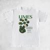 Magliette Grafiche Lime Stile Retro Oversize Estetica Vintage Streetwear T-shirt Manica Corta Moda Harajuku Top Abbigliamento Donna