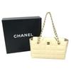 Chanel CC CC Mark Logo Chocolate Bar Shoulder Bag Enamel White