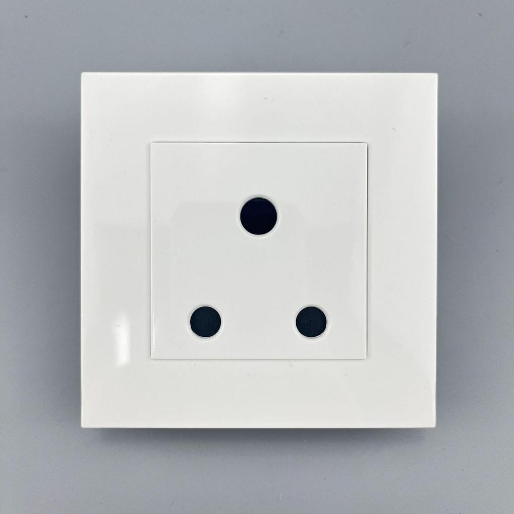 Type 146 Double 15A South African Wall Socket with Light Strip Switch - Single & Two Gang Options
