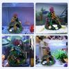 Coral Aquarium Decoration Fish Tank Resin Rock Mountain Cave Ornaments Betta Fish House for Betta Sleep Rest Hide Play Breed