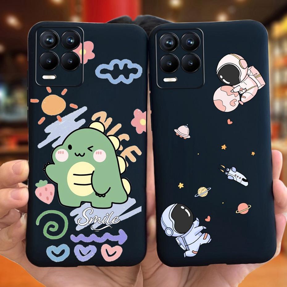 Capa Para Realme 8 Pro / Realme 8 4G Desenho Animado Fofo Cor Doce Silicone Macio Capa Para Realme8 8Pro RMX3085 RMX3081 Capas de Telefone