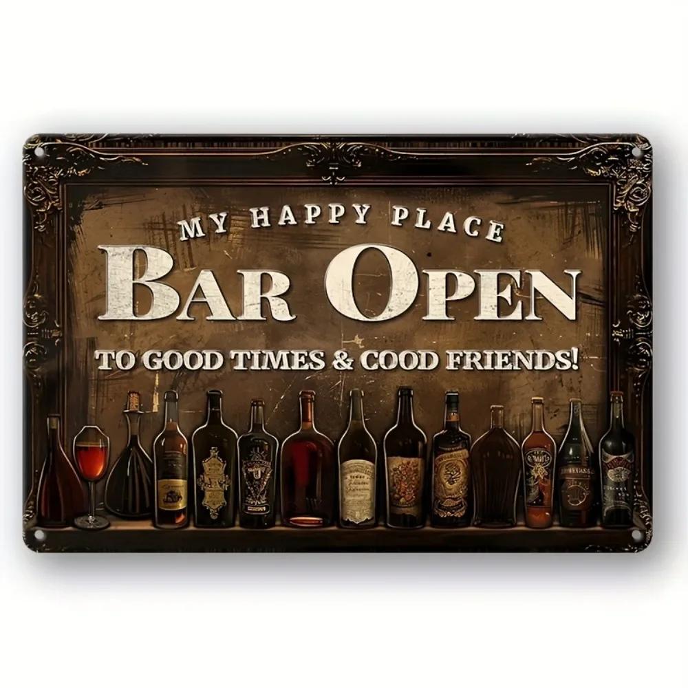 Vintage Metal Tin Poster BBQ Beer Bar Retro Metal Tin Signs Posters Plate Wall Decor for Bar Restaurant Cafe Clubs Retro Plaque