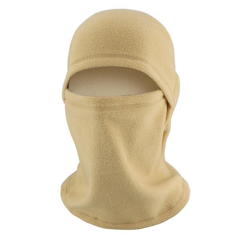 

Зимний флисовый капюшон с защитой ушей - теплая, ветрозащитная, плотная маска для езды на велосипеде хаки