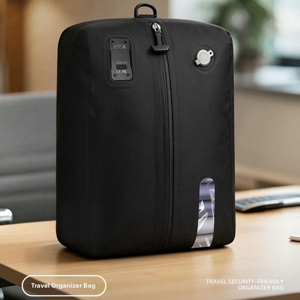 Reusable Portable Vacuum Packing Built-in Pump Suitcase Garment Cube Carry-On Luggage