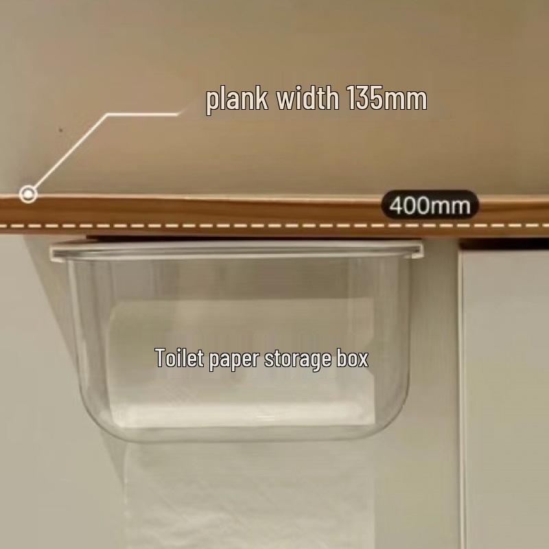 Waterproof Wall-Mounted Transparent Bathroom Tissue Box