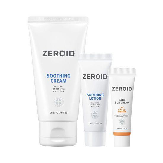ZEROID Soothing Cream 80ml Promotion (+Soothing Lotion 25ml+Daily Sunscreen 10ml)