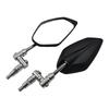 Motorcycle rearview mirrors black silver with adapter fit 10mm thread size ABS aluminum alloy rotating motorcycle side mirror
