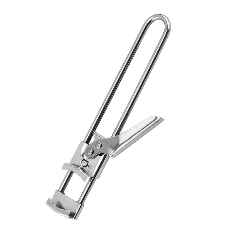 Non-slip Stainless Steel Can and Bottle Opener, Adjustable Handheld Can Opener for Easy Use