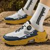 Men's Breathable Rotating Shoelaces Casual Shoes Summer Soft-sole Non-slip Outdoor Hiking Walking Shoes Fashion Joker Flat Shoes