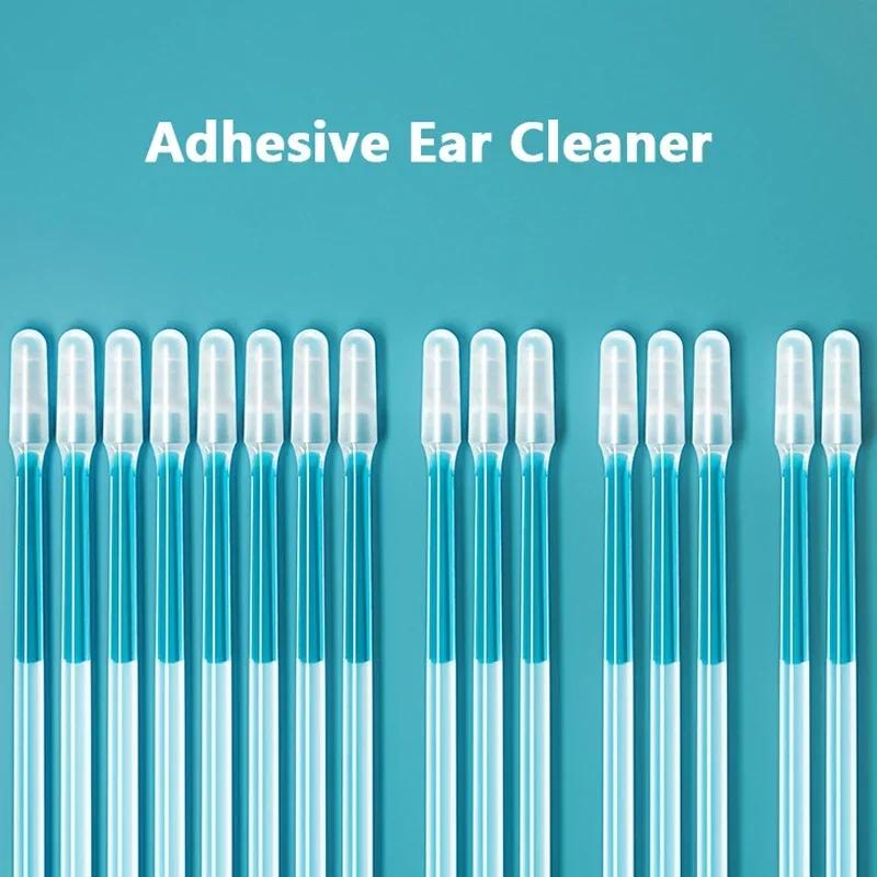 24Pcs Disposable Silicone Ear Wax Remover - Sticky Adhesive Ear Pick for Kids/Adults, Reusable S/L Size Ear Cleaner Tool