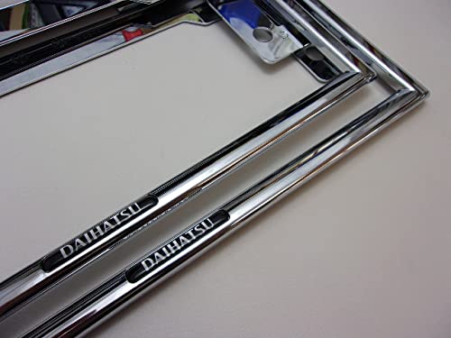 Daihatsu Genuine License Plate Frame: Front & Rear Installation Set (Plated: For Kei Cars)