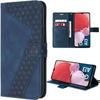 Protective Case - Samsung - Galaxy A13/A04s - PU Leather - Cube Pattern - Navy Blue