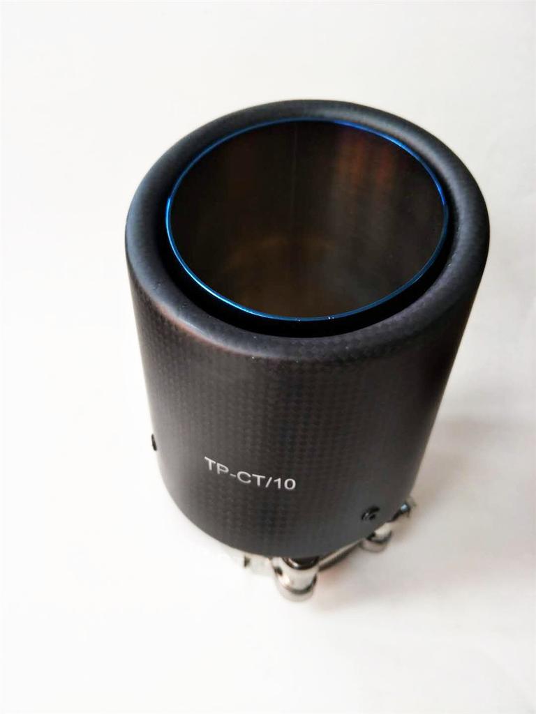 1Pcs Carbon Fiber Car Tail Muffler Tip Pipe 63mm In 89mm Out Gloss/Matte Random