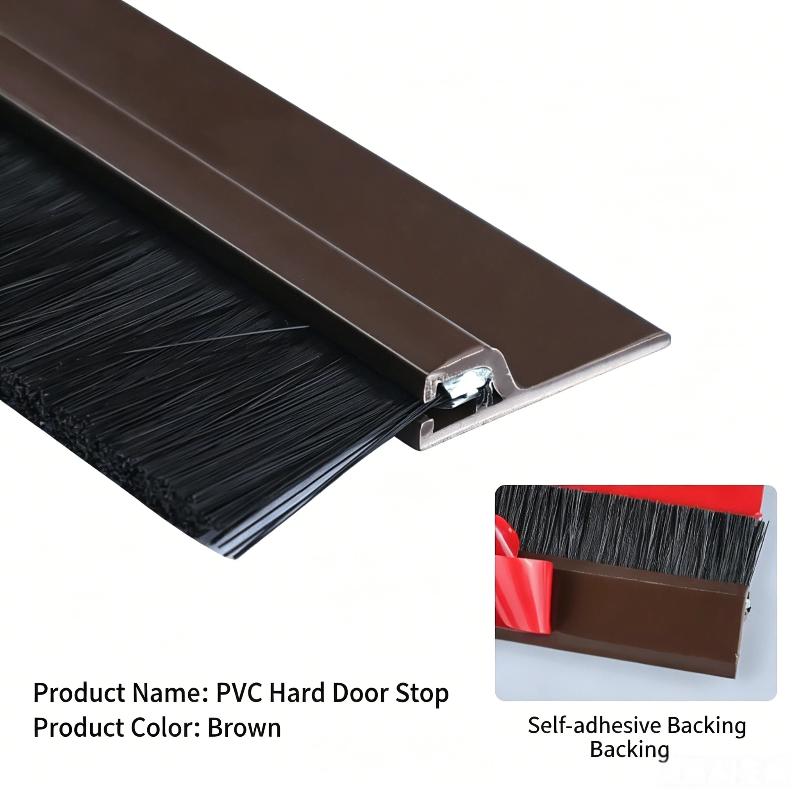 Door Bottom Seal Brush Durable PVC Sealing Strip Anti-Insect Dust Proof for Sliding Garage Door Weather Stripping