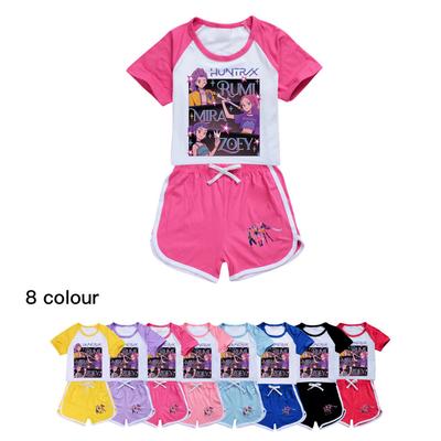 4831 Kinder Mädchen POP Rumi Zoey Mira Print T-Shirt Shorts Sport Trainingsanzug Kleidung Set