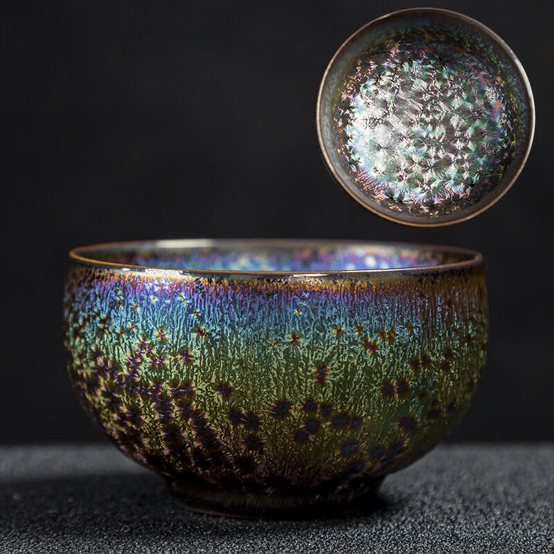 

Chaxun Peacock Jiao Bian Ceramic Master Teacup