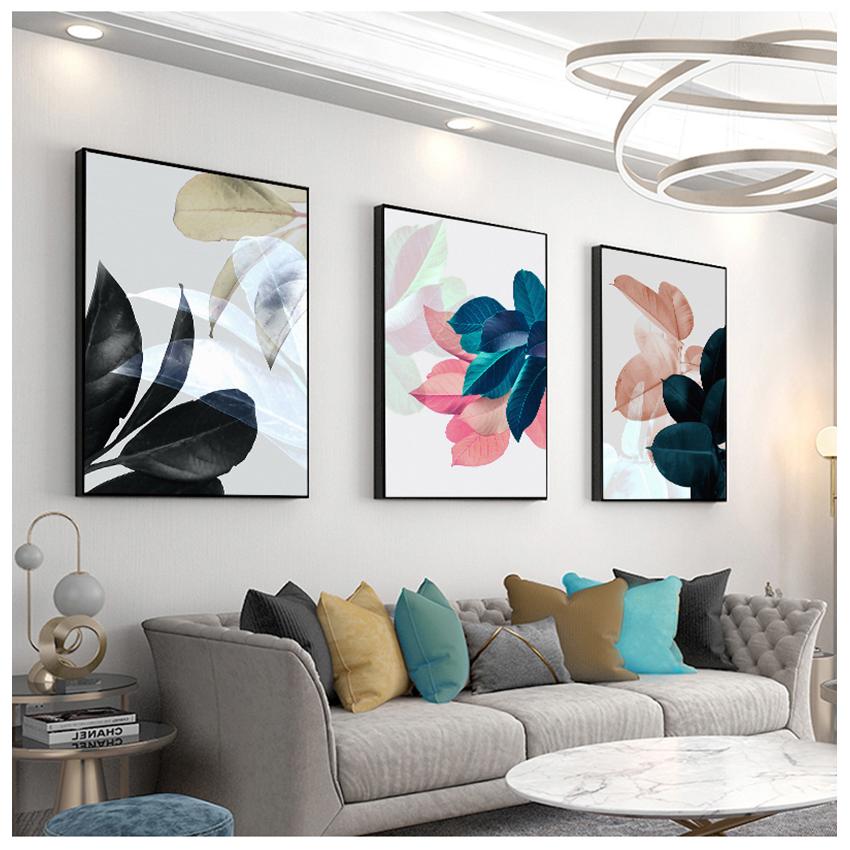 Wall Art Canvas Painting S and Prints Colorful Leaves Pictures for Living Room Home Decoration Nordic Plants