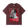 275 GSM Washed T-shirts 100% Cotton Berserk V8 Print Unisex Heavy Cotton T Shirt