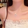 Fashion Silver Color Star Pendant Necklace for Women Personality Charm Circle Zircon Necklace Birthday Party Jewelry Gifts