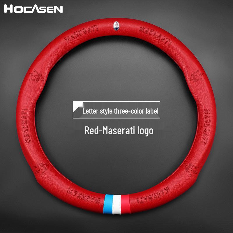 Husă volan din piele naturală pentru Maserati: Se potrivește modelelor Levante și Ghibli.