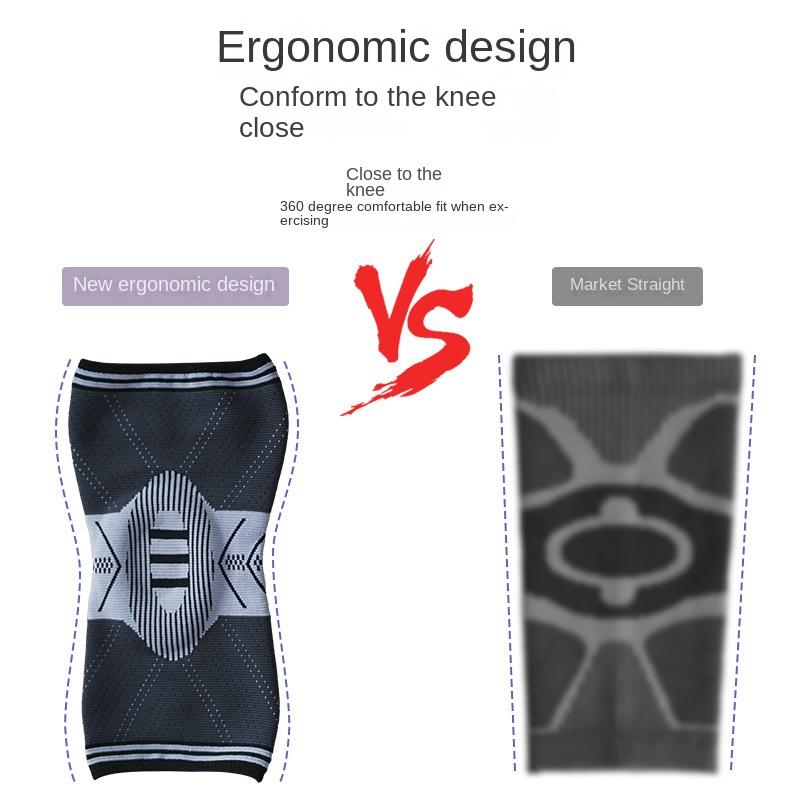 Factory Customization Sports Breathable Thick Knitted Knee Pad Elastic Band Closure Non-Slip Shock Absorbing