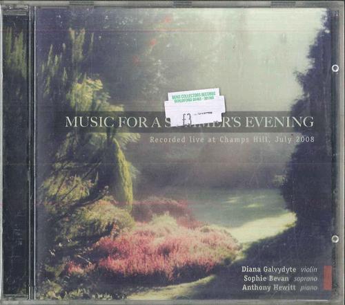 

CD DIANA GALVYDYTE SOPHIE BEVAN ANTH Music For A Summers Evening NONE NOT ON LABEL 2008 Europe Classical Used