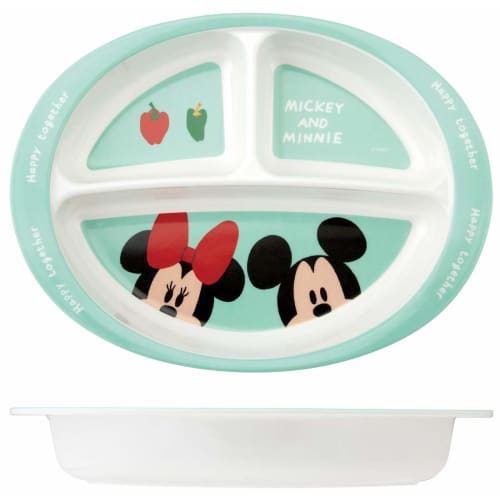 Skater Children's Plate Melamine Lunch Plate Dish Mickey & Minnie Disney 750ml M370