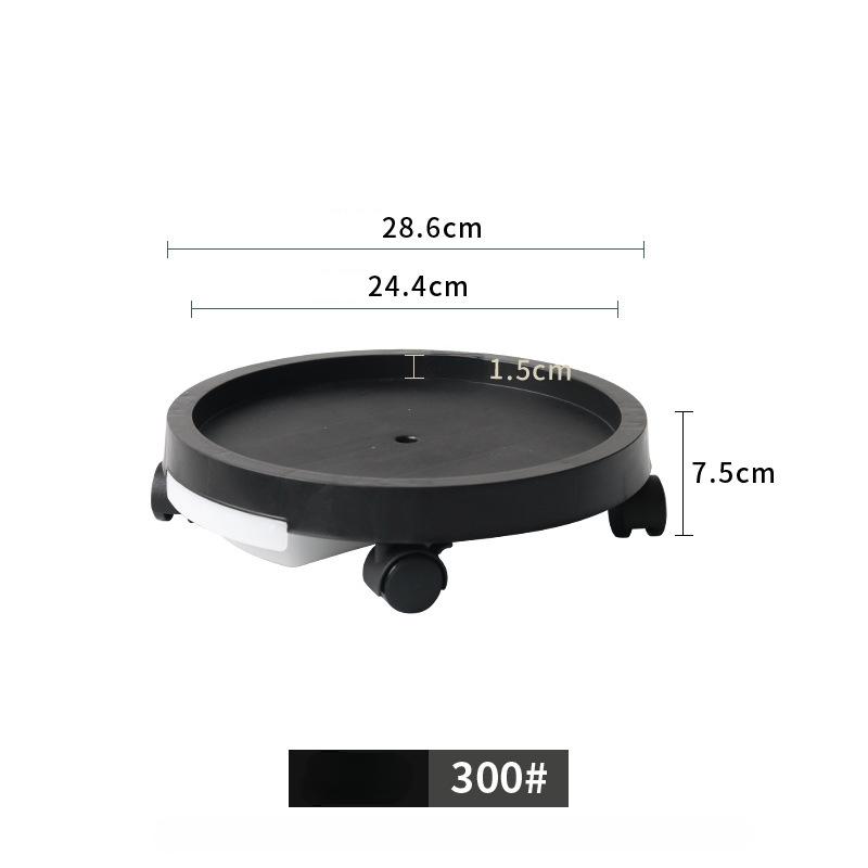 Mobile Flowerpot Tray Universal Wheel Circular Plastic Base Portable and Thick Resin Flowerpot Accessories for Home Use