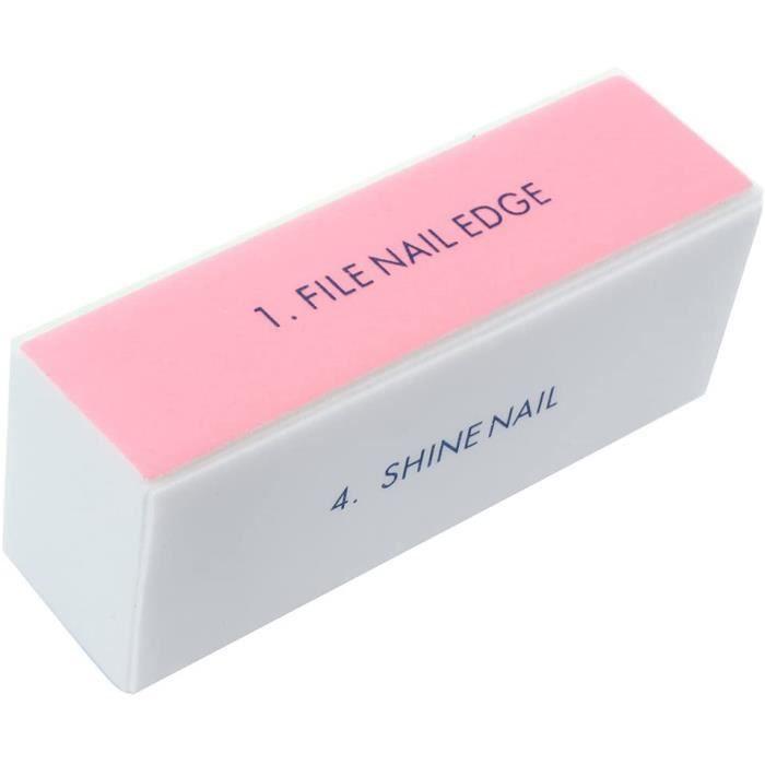 4-Sided Lime Block Nail Art Manicure - SODIAL - 5X