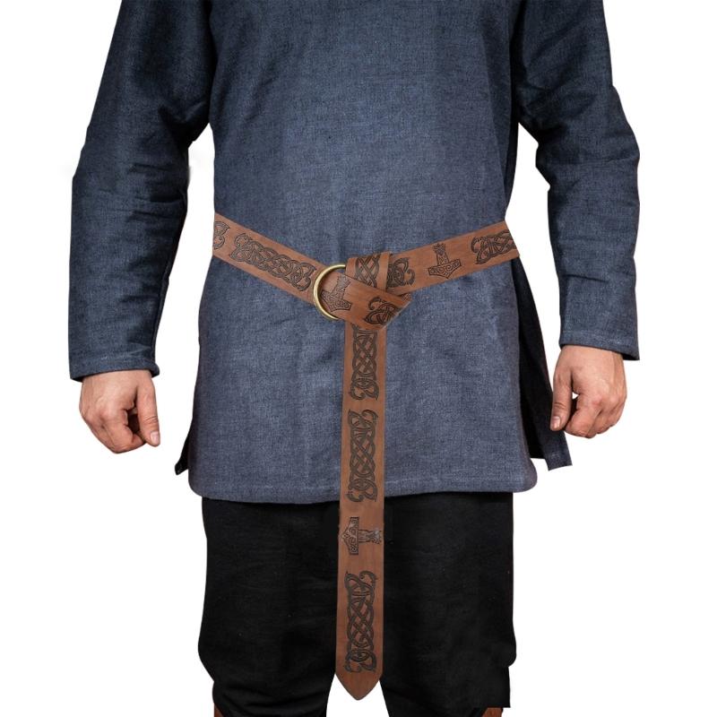 Vintage Embossing Belt Punk Wristband for Dressing Up at Parties and Festivities