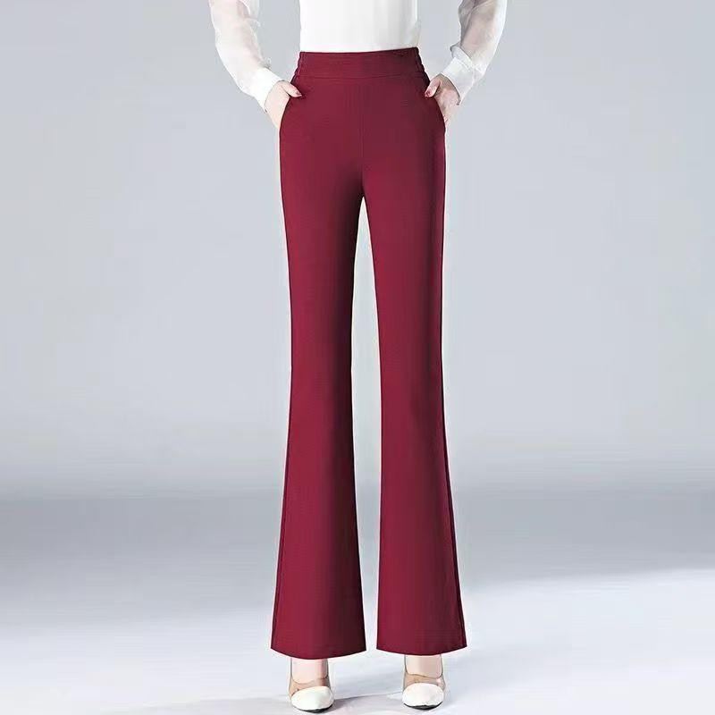 Black Boot-cut Trousers Women Spring Summer Thin New Style Cool Slim Casual Flared Small People