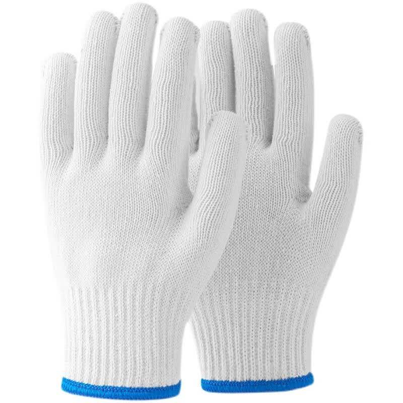 Star Sail White Cotton Thin Coated Finger Gloves
